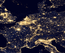 2012: VIIRS-Aufnahme von Mitteleuropa